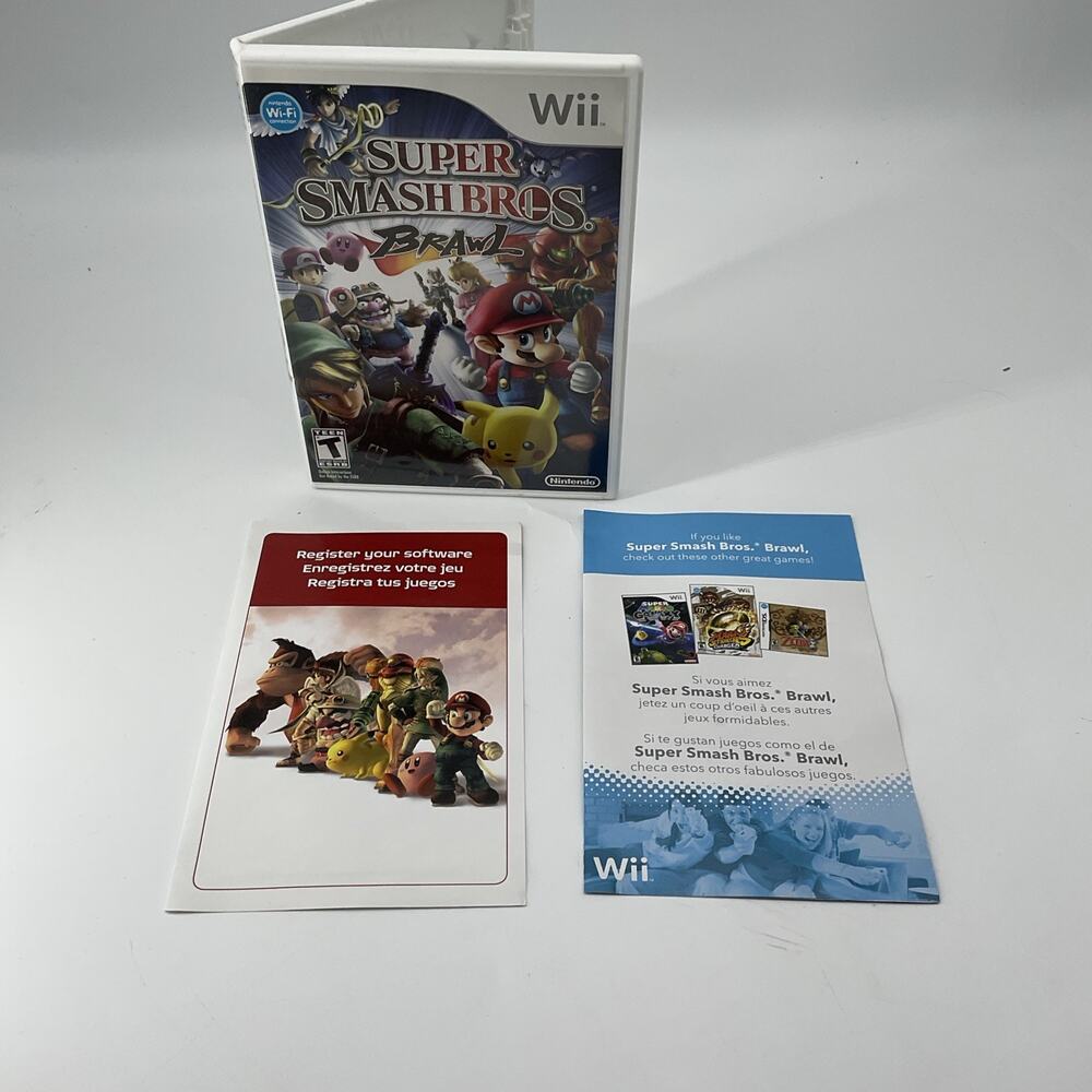Super Smash Bros. Brawl ( Nintendo Wii, 2008) Case Inserts Only No Game